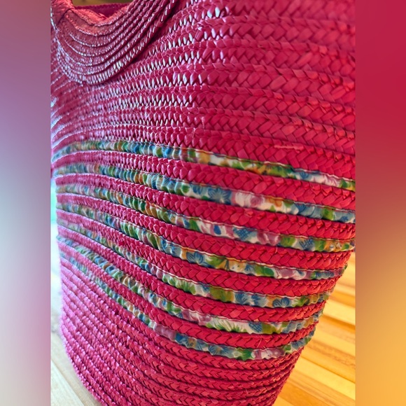 Pink Woven Tote Bag - Picture 2 of 5